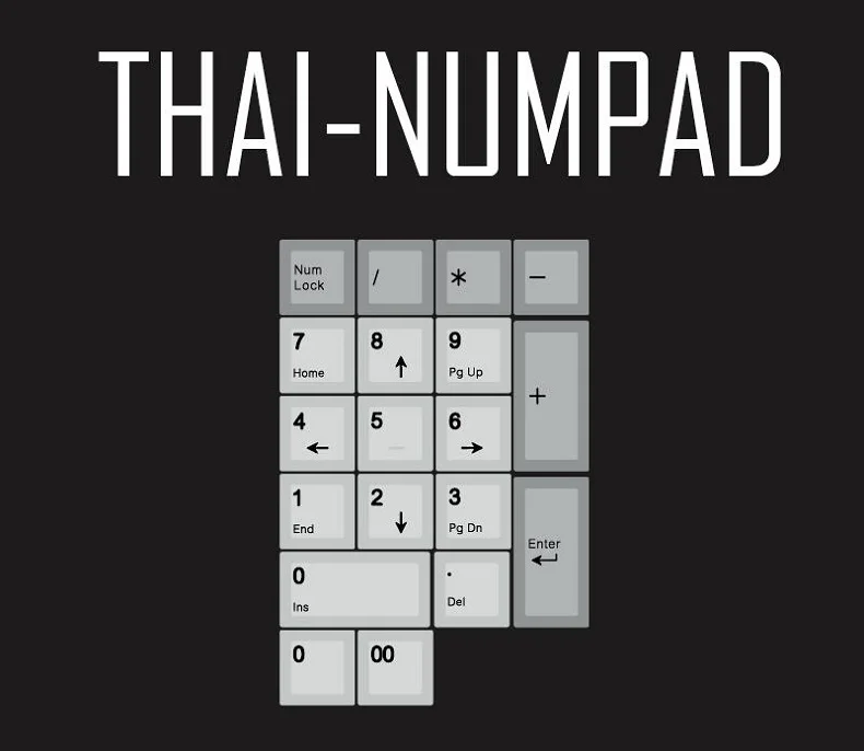 Kpreпаблик 139 тайский корневой шрифт язык письмо вишня профиль краситель Sub Keycap PBT для gh60 xd60 xd84 cospad tada68 87 104 fc660 - Цвет: Thai Numpad x1