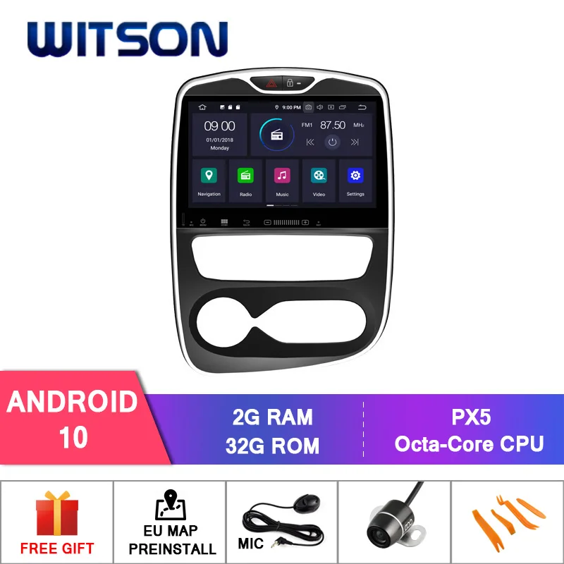 Автомобильный DVD плеер WITSON Android 10 0 для RENAULT CLIO 2017 автомобильный мультимедийный