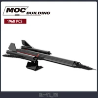 creator military fighter moc building blocks sr 71_v2 supersonic aircraft assembly model diy childrens toys puzzle collection
