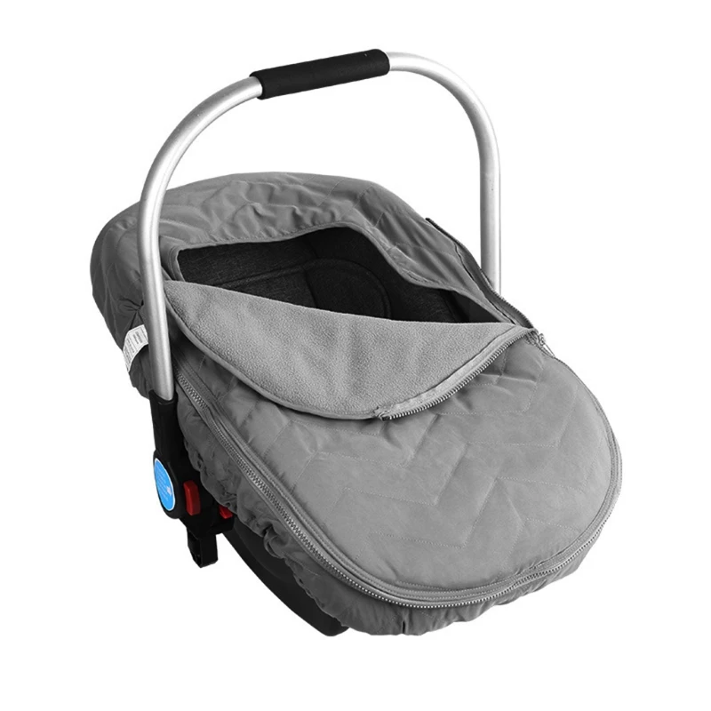 

Newborn Baby Basket Car Seat Cover Infant Weather Resistant Blanket-Style Canopy