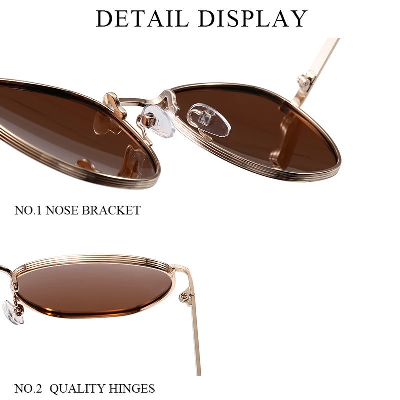 

Vintage Round Polarized Sunglasses For Men High Quality UV400 Driving Shades Glasses Polarizing Steampunk Golden Male Eyewear