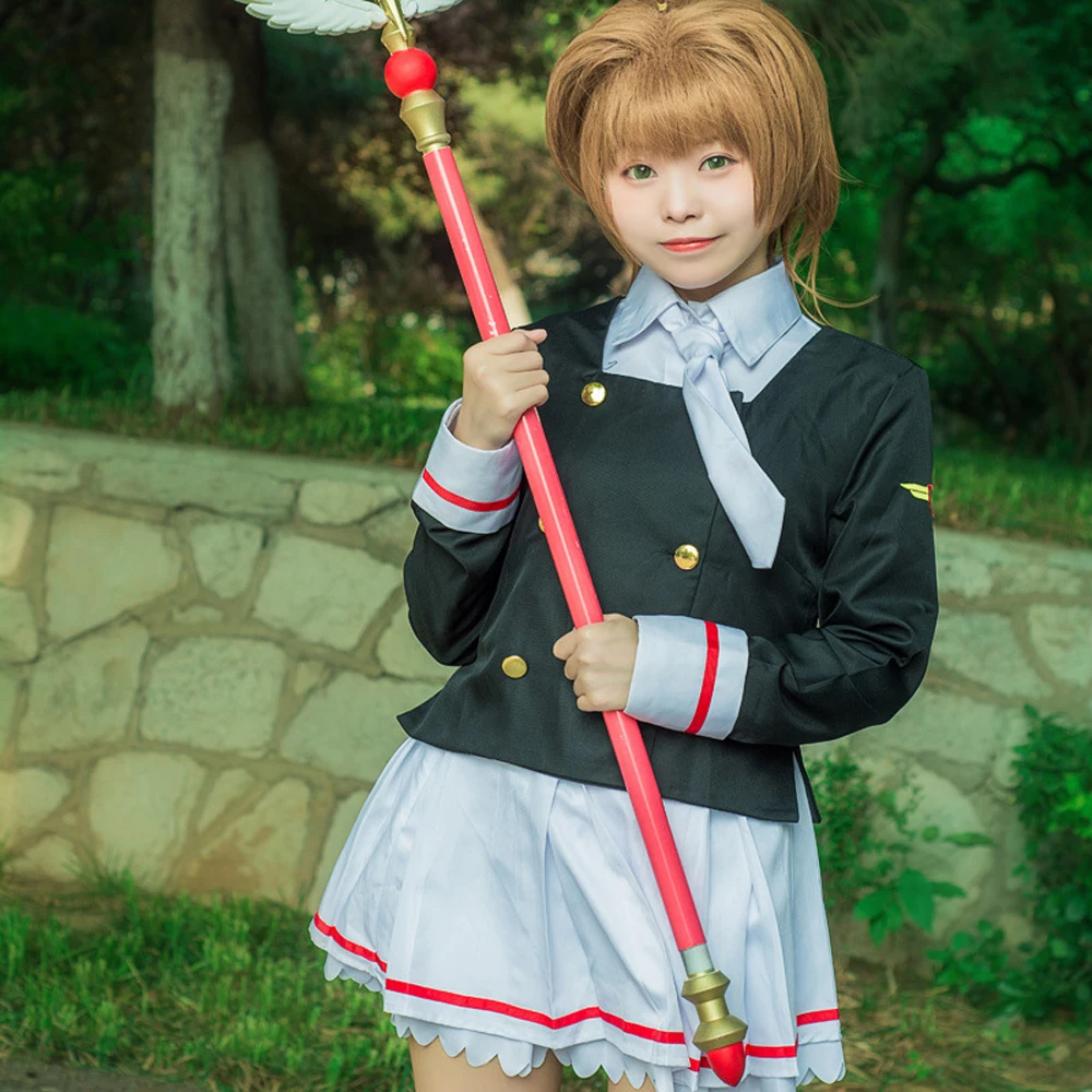 Костюм для косплея VEVEFHUANG Cardcaptor Sakura Clearcard костюм Kinomoto Tomoyo Daidoji школьная форма