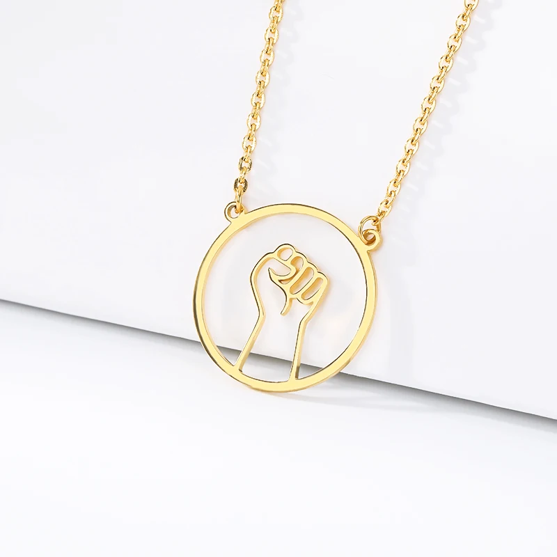 Модное ожерелье из нержавеющей стали с подвеской в виде надписи мира женское