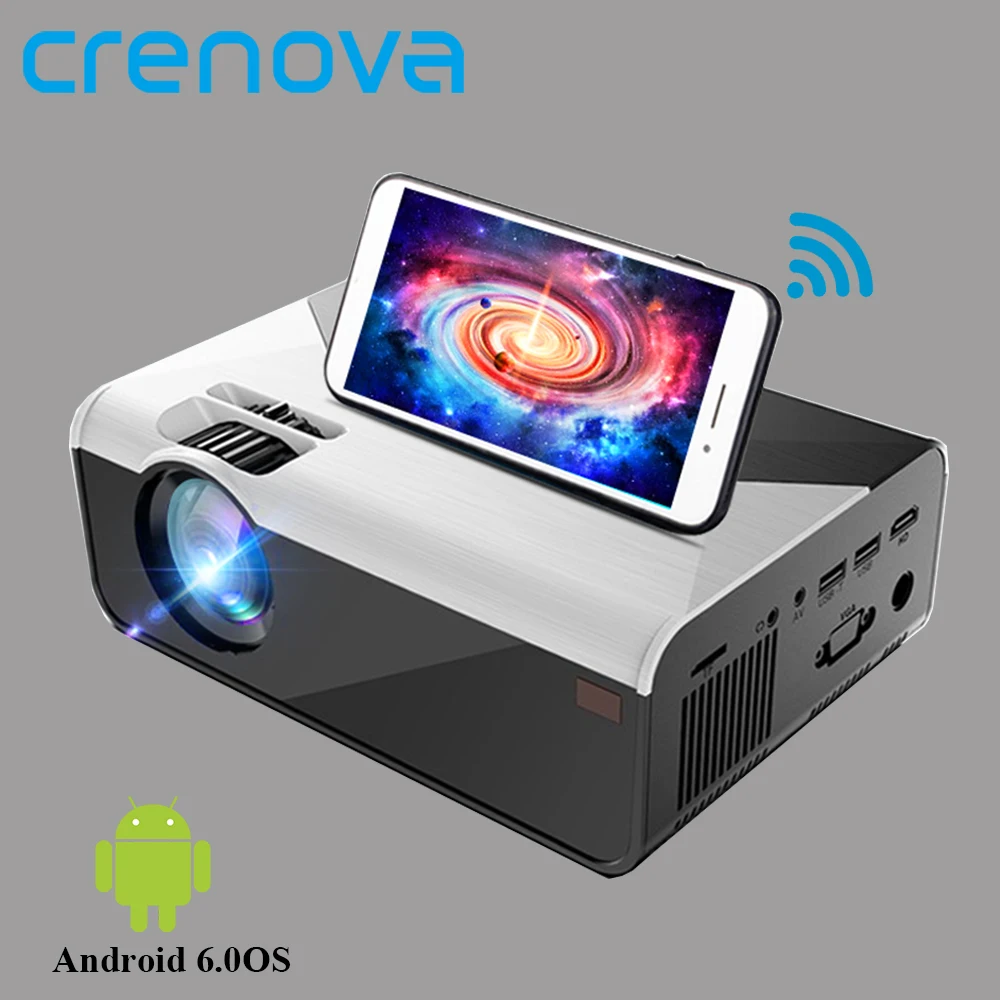 Мини проектор CRENOVA G08 3000 люмен (опционально Android G08C) Wi Fi Bluetooth для проектора