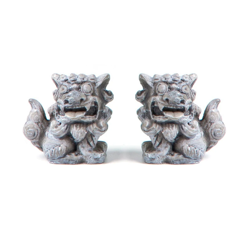 Мини каменная статуя льва в китайском стиле скульптуры из смолы ручная работа
