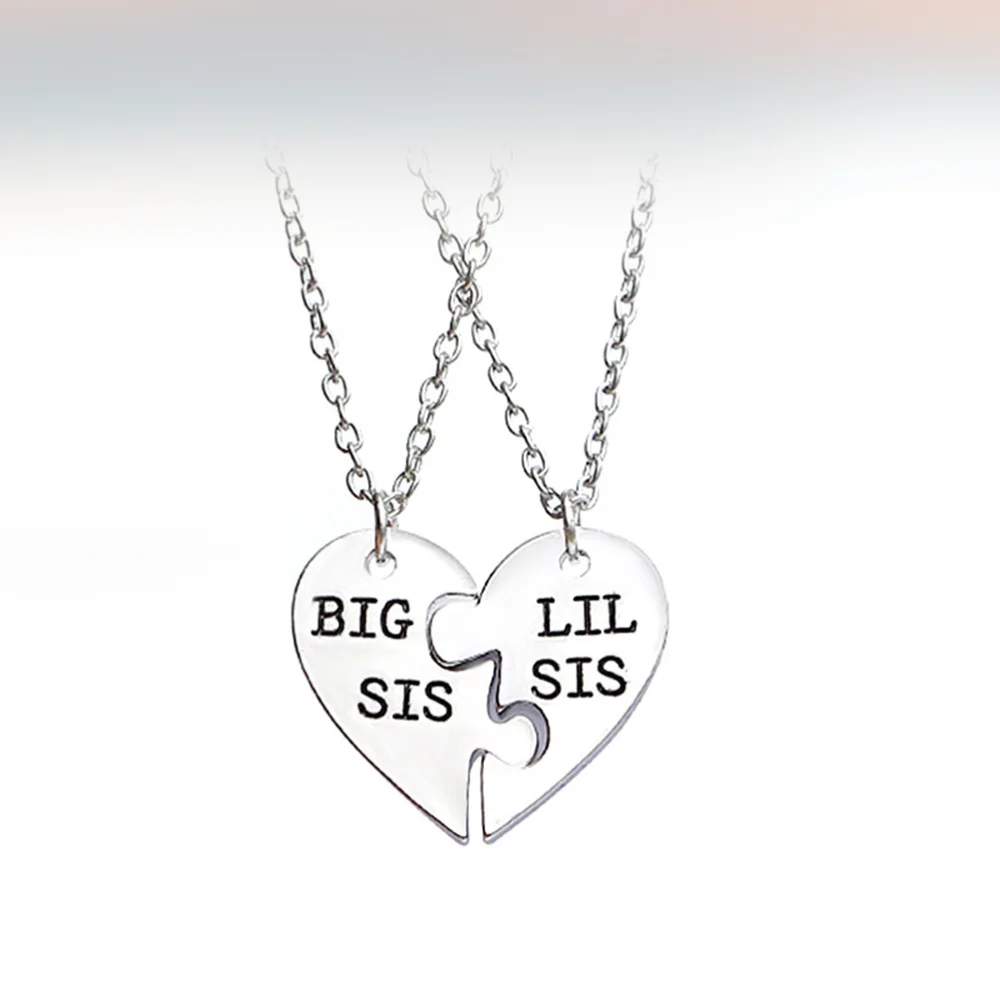 Ожерелье с надписью "Big Little Sister BFF" из двух частей ожерелье "Best Friends Forever"