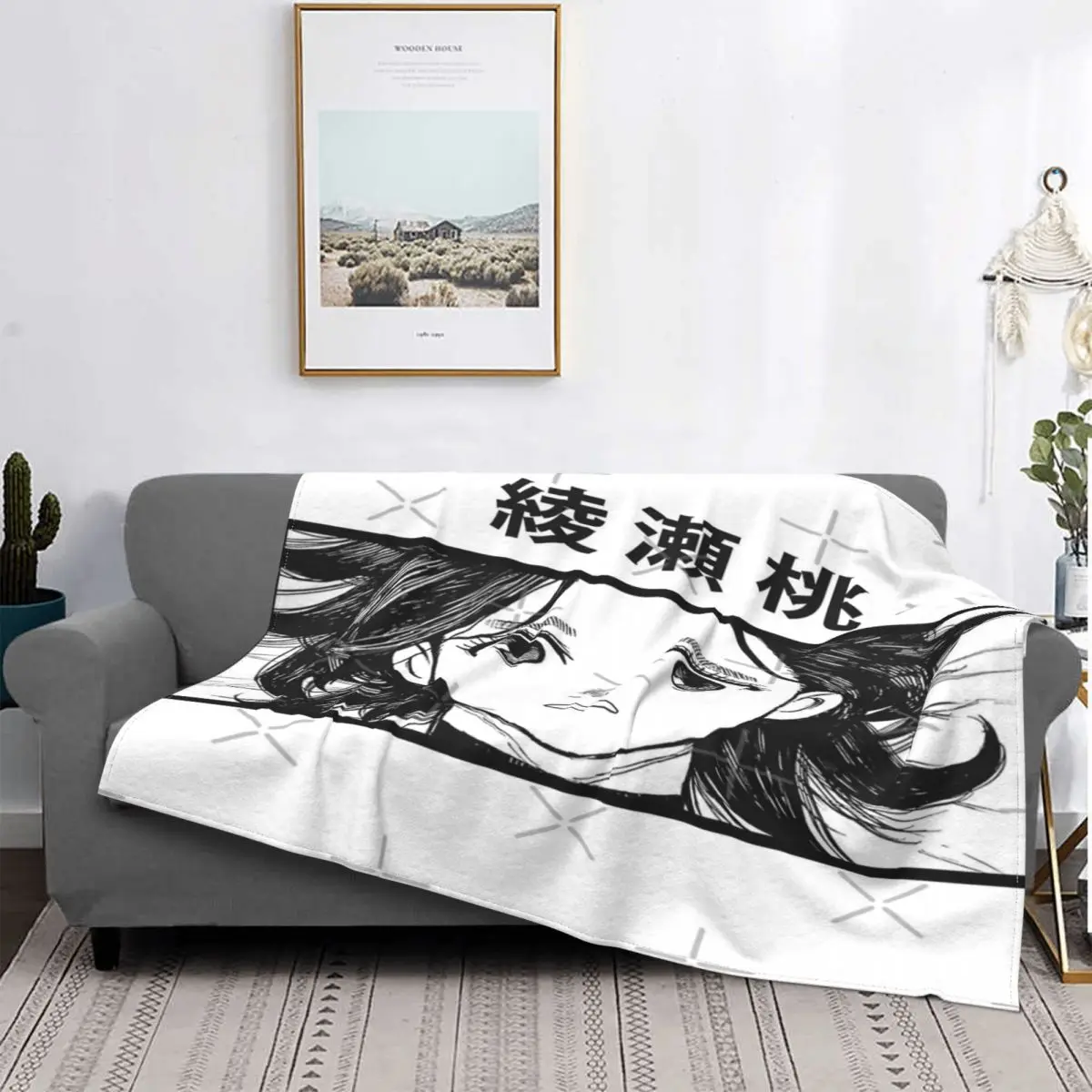 

Momo-Manta a cuadros para cama, manta de 24 pulgadas, colcha Kawaii para cama
