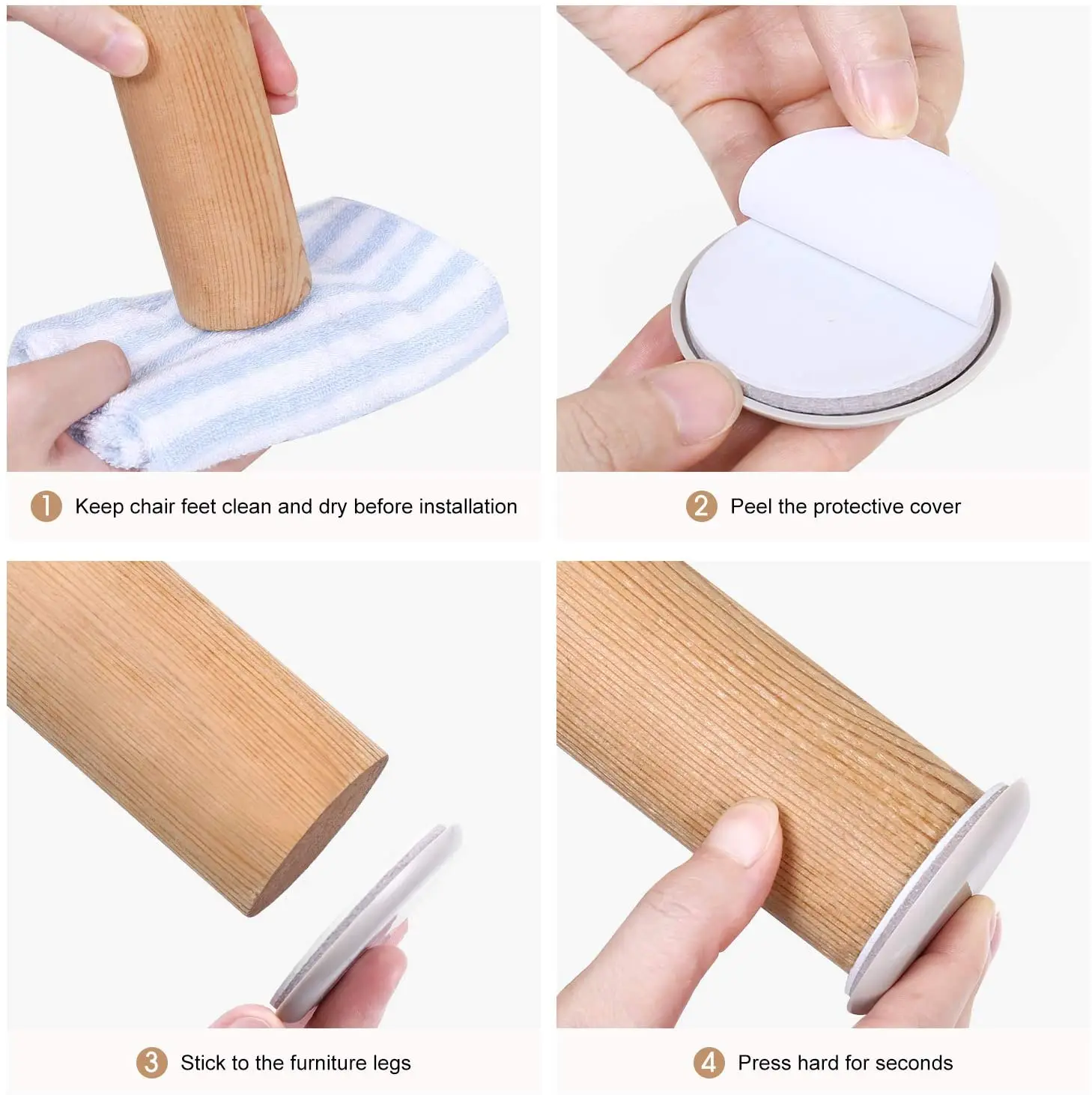 

16PCS Self-Adhesive Furniture Sliders 2-3/4" Round Furniture Moving Pads Heavy Duty Adhesive Furniture Slider