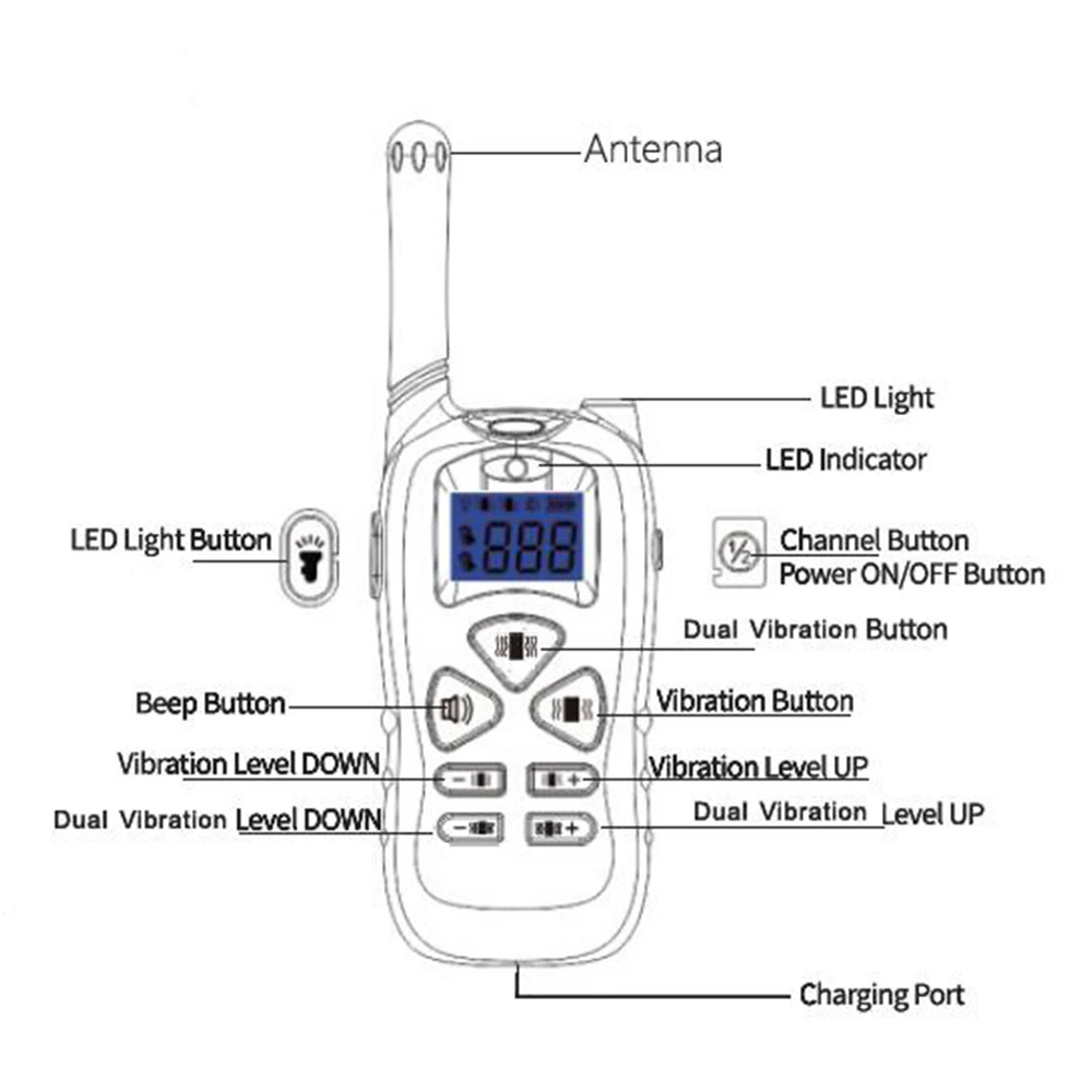 Electronic dog training collar remote rechargeable waterproof pet training collar for dogs vibration sound electric shock collar