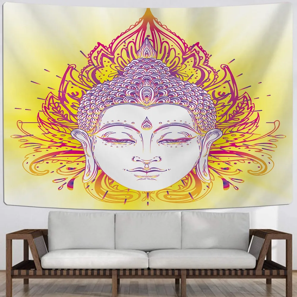 Гобелены с Буддой китайский Религия настенный домашний текстиль гобелен 3D принт