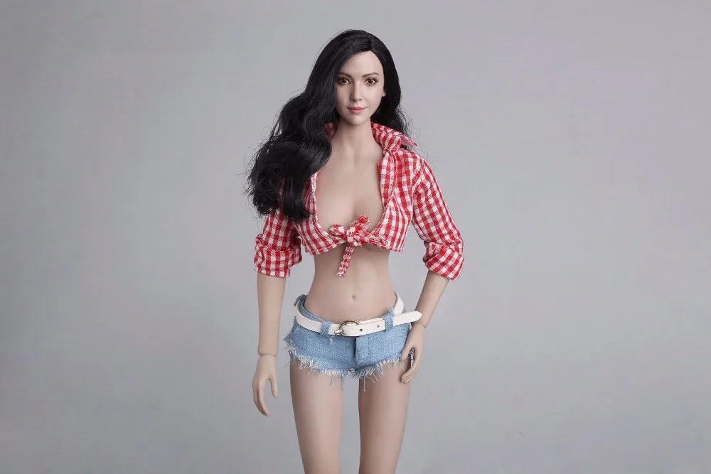 

1/6 scale female doll accessories long hair female sculpture model suitable for 12 inch movable doll