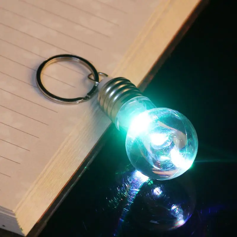 

Mini Change Color Creative LED Lamp Bulb Light Key Chain Key Ring Night light