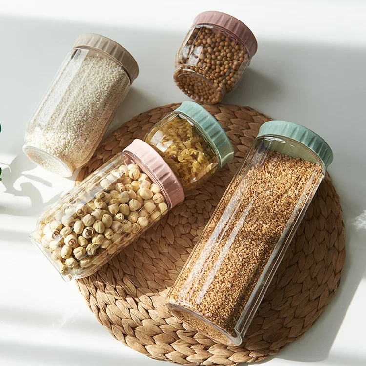 

Storage Jar Food Storage Jar Milk Powder Bottle Kitchen Transparent Sealed Jar Plastic Household Grains Storage Box