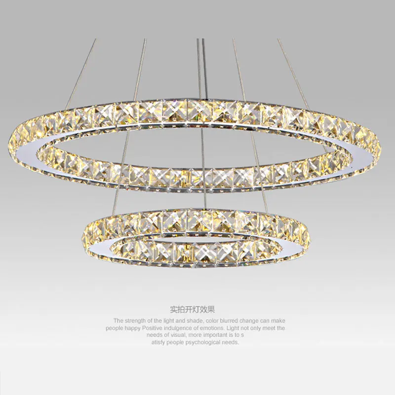 Креативные подвесные светильники с кольцом из нержавеющей стали для столовой