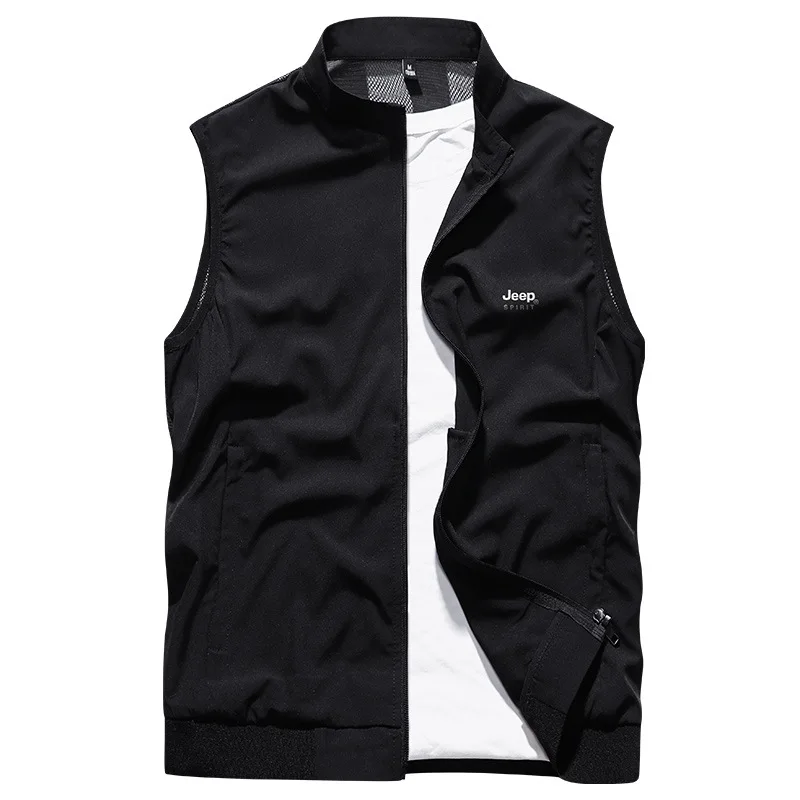 Жилет мужской Ультратонкий дышащая безрукавка с воротником-стоечкой