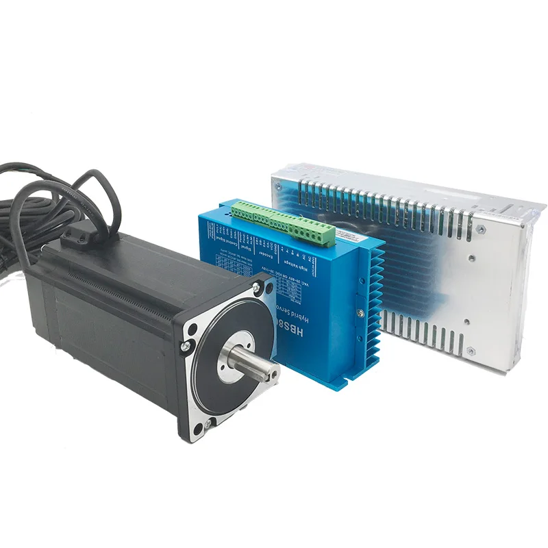 

3PCS XYZ 12Nm Nema 34 86MM AC DC DSP Closed Loop Stepper Motor Driver 400W 60V Power Supply Hybird Encoder Easy Step Servo Kits