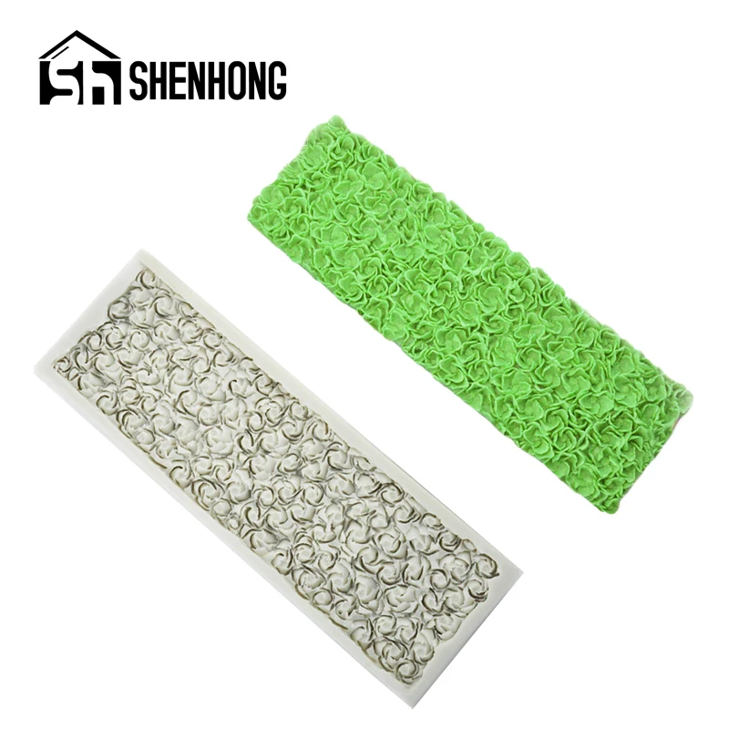 SHENHONG Новая роза рябь лепесток Сахар ремесло силиконовые помадки декорирование