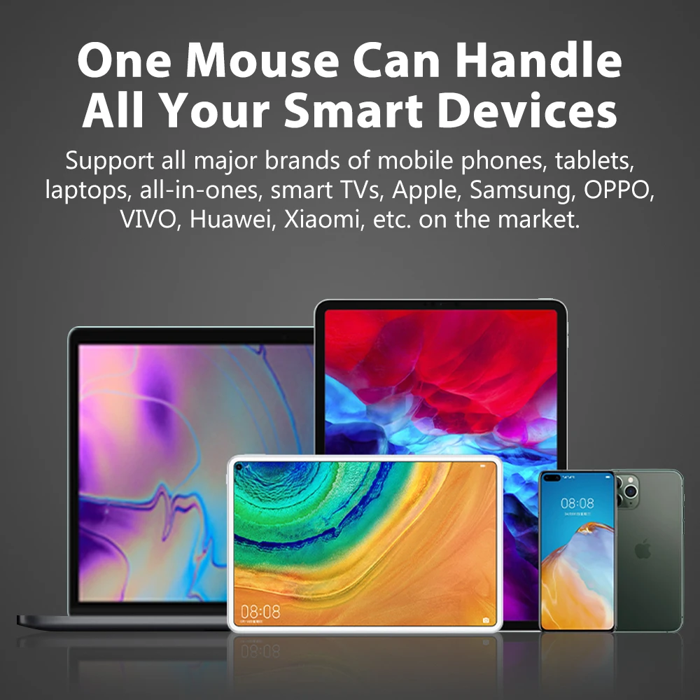 

Wireless Bluetooth Mouse for MacBook PC iPad Computer Rechargeable Dual Modes Bluetooth 4.0 + USB mouse with 3 Adjustable DPI