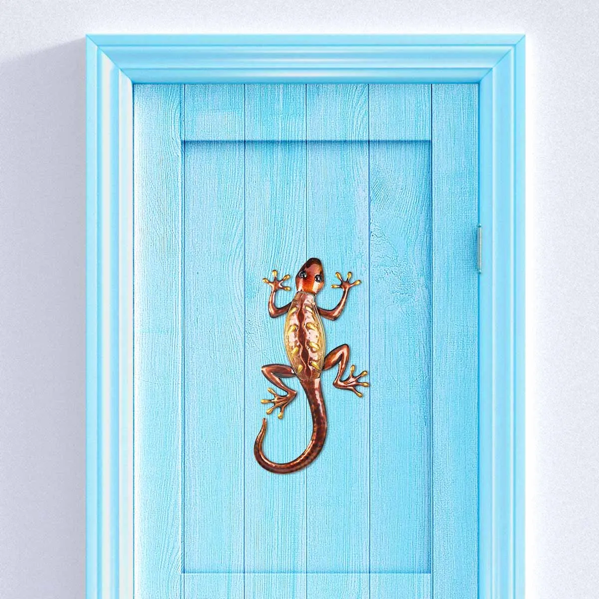 Современное металлическое настенное украшение Gecko с животными ящерица для дома и