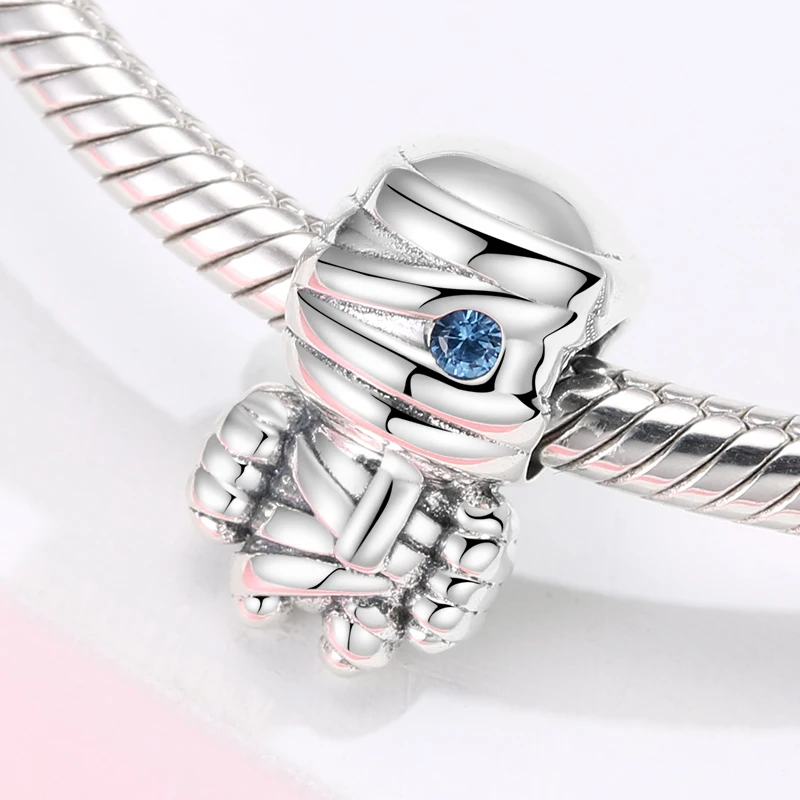 Серия египетской культуры 925 серебро Мумия и тотем изящные бусины для