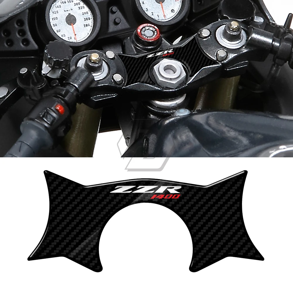 For Kawasaki ZZR1400 2006-2011 3D Carbon Fiber Triple Tree Yoke Cover Protector Tank Pad | Автомобили и мотоциклы