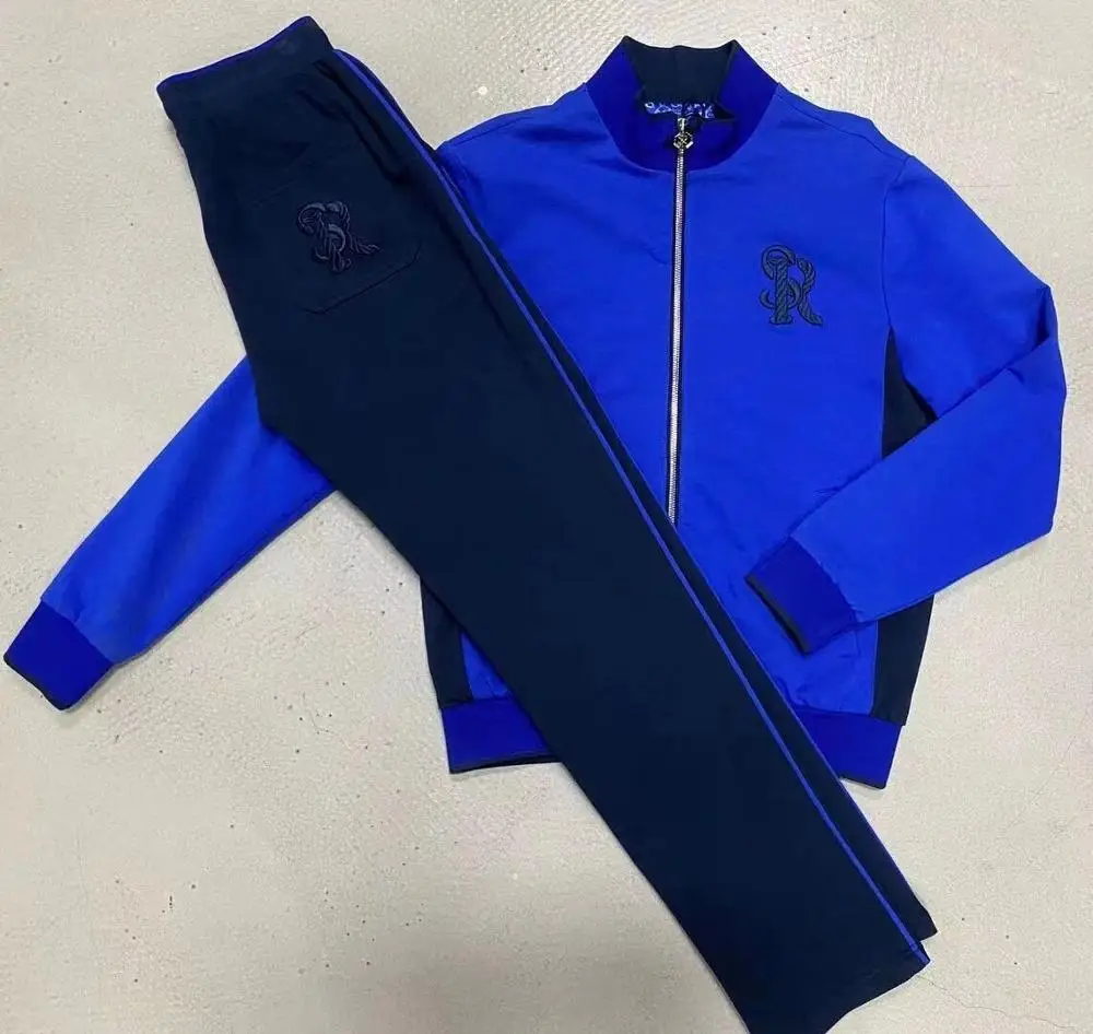 

Sportswear Thick BILLIONAIRE set men 2021 new winter Fashion high-end embroidery cotton zipper Hooded high quality European size