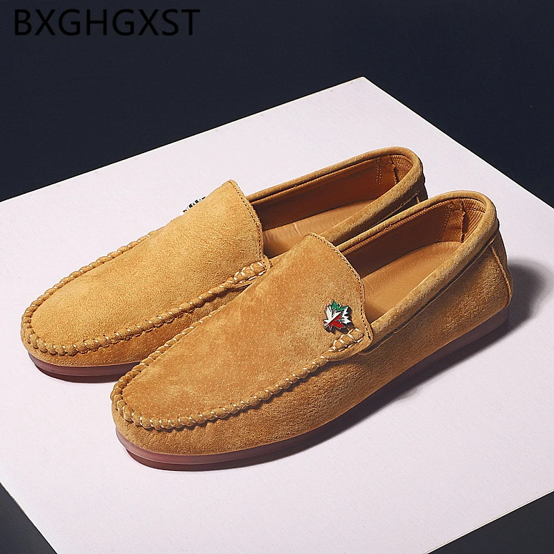 

Driving Shoes Brand Fashion Summer Suede Shoes Men Casual Coiffeur Black Luxury Slip On Shoes Men 2021 Zapatos Hombre Casual