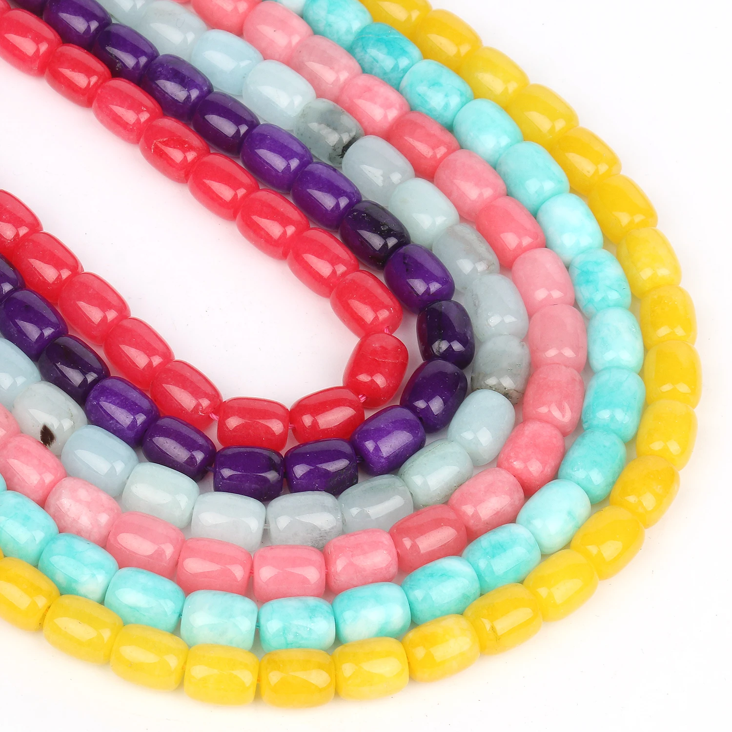 

Бусины из натурального нефрита в форме цилиндра, 9 х11 мм