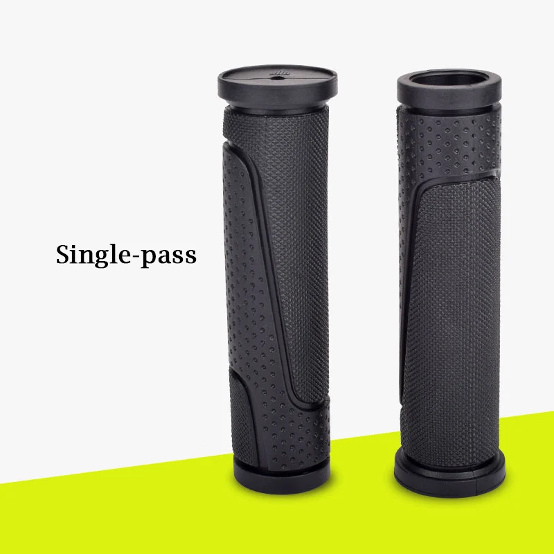 Черные ультралегкие велосипедные ручки резиновые блокируемые для горного