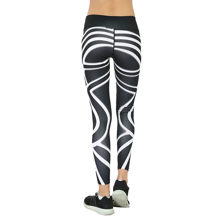 

Women Leggings Streamer Printing High Waist Pants Tight-Fitting Sports Yoga Legging Energy Seamless Gym Leggings Women