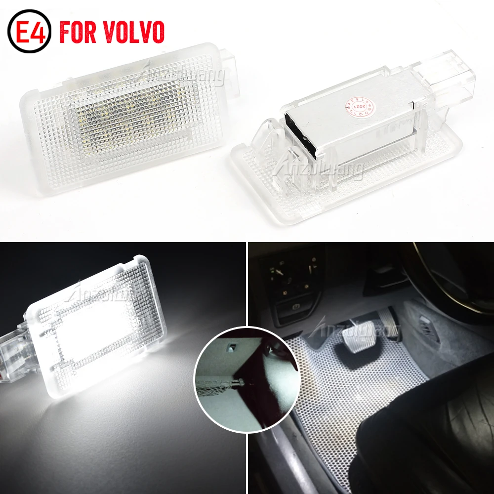 

2x Canbus Led Luggage Compartment Trunk Boot Light Courtesy Footwell Interior Lamp For Volvo C30 S60 S60L C70 V70 S80 XC70 XC90