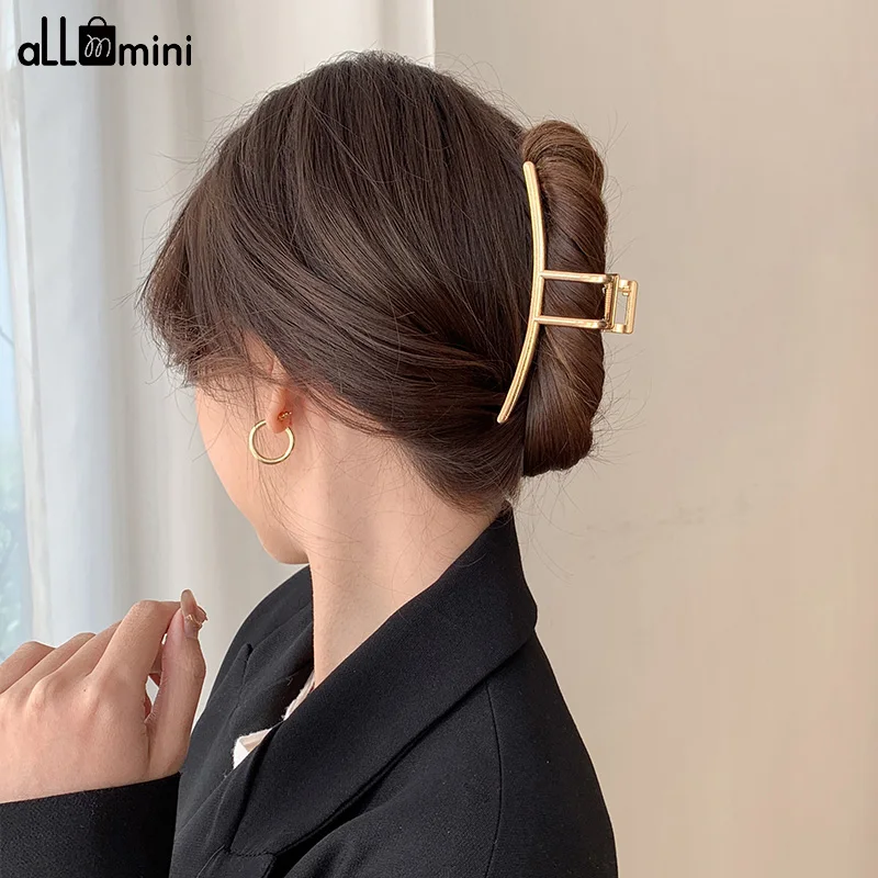 

ALLmini Women Barrettes Metal Hair Claw Girls Ornaments Crab Bands Ladies Hairgrip Headwear Hair Accessories Hairclips Hairpins