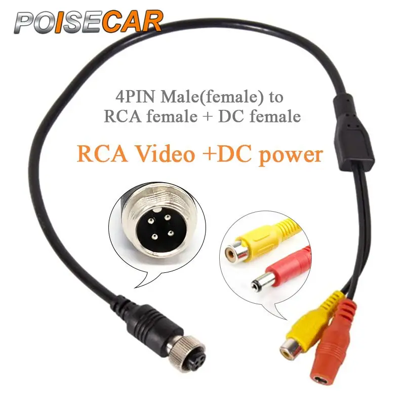 4 контактный разъем RCA Женский кабель M12 4PIN противоударный Водонепроницаемый
