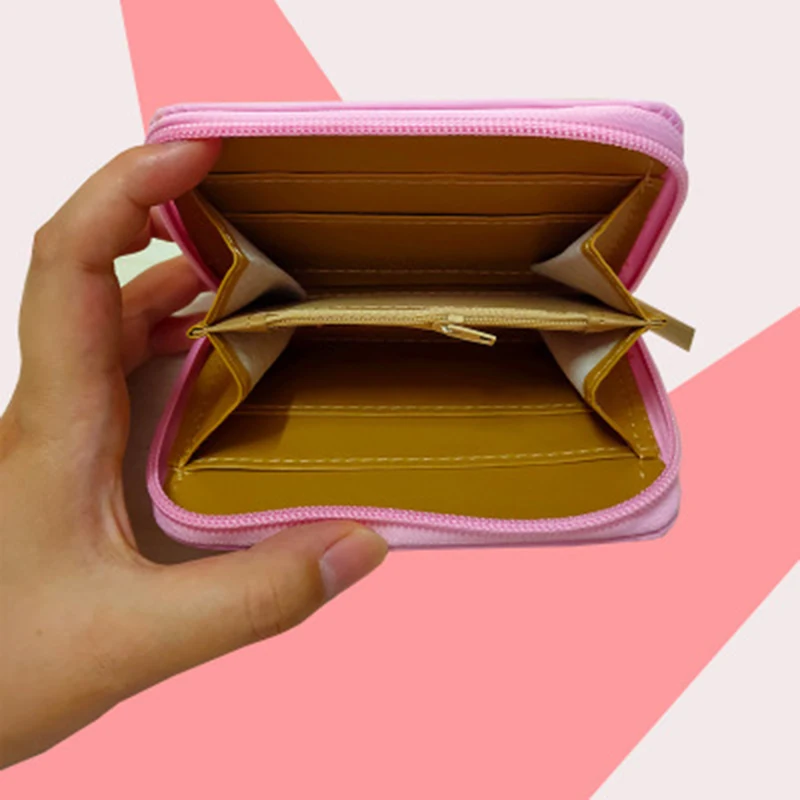 

Sailor Moon Printed Aesthetic Graphic Wallet for Women Japanese Style Top Quality Pu Leather Small Zipper Woman Purse Bag Female