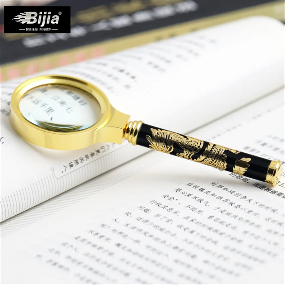 BIJIA 40MM Dragon Handle Copper Frame Magnifier Full Optical Glass Lens Old Reading Mirror BJM2005 | Инструменты