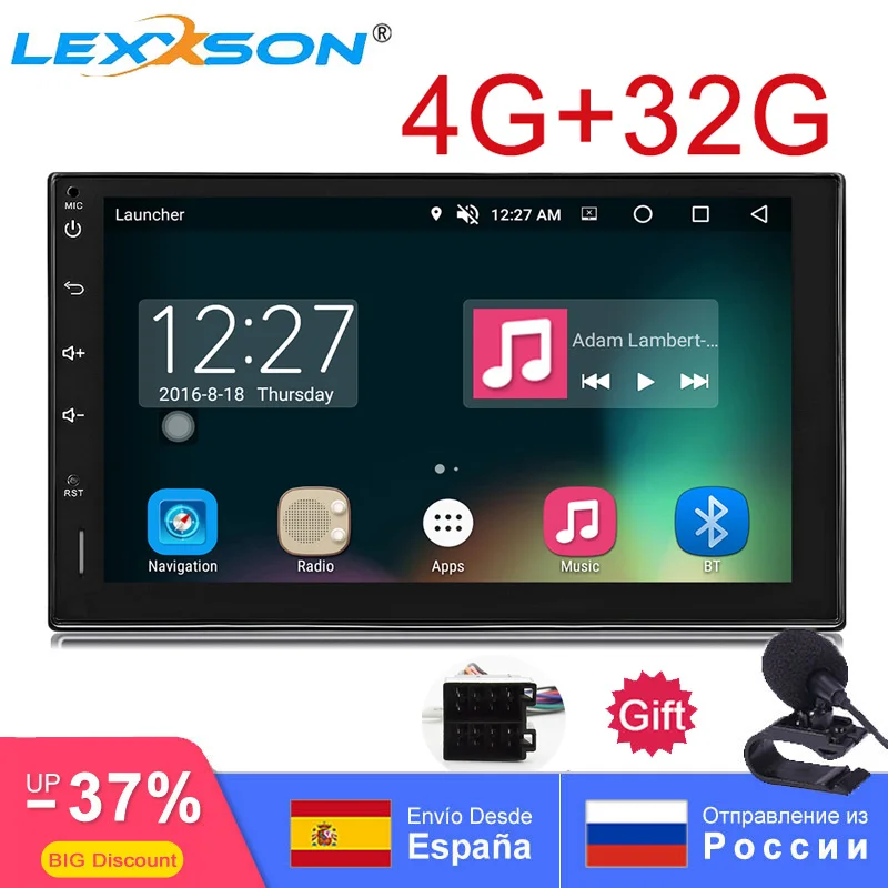 Android 8 0 автомобильный стерео Восьмиядерный 4 Гб ram 32 ГБ rom AV Out gps навигация 2 Din 7