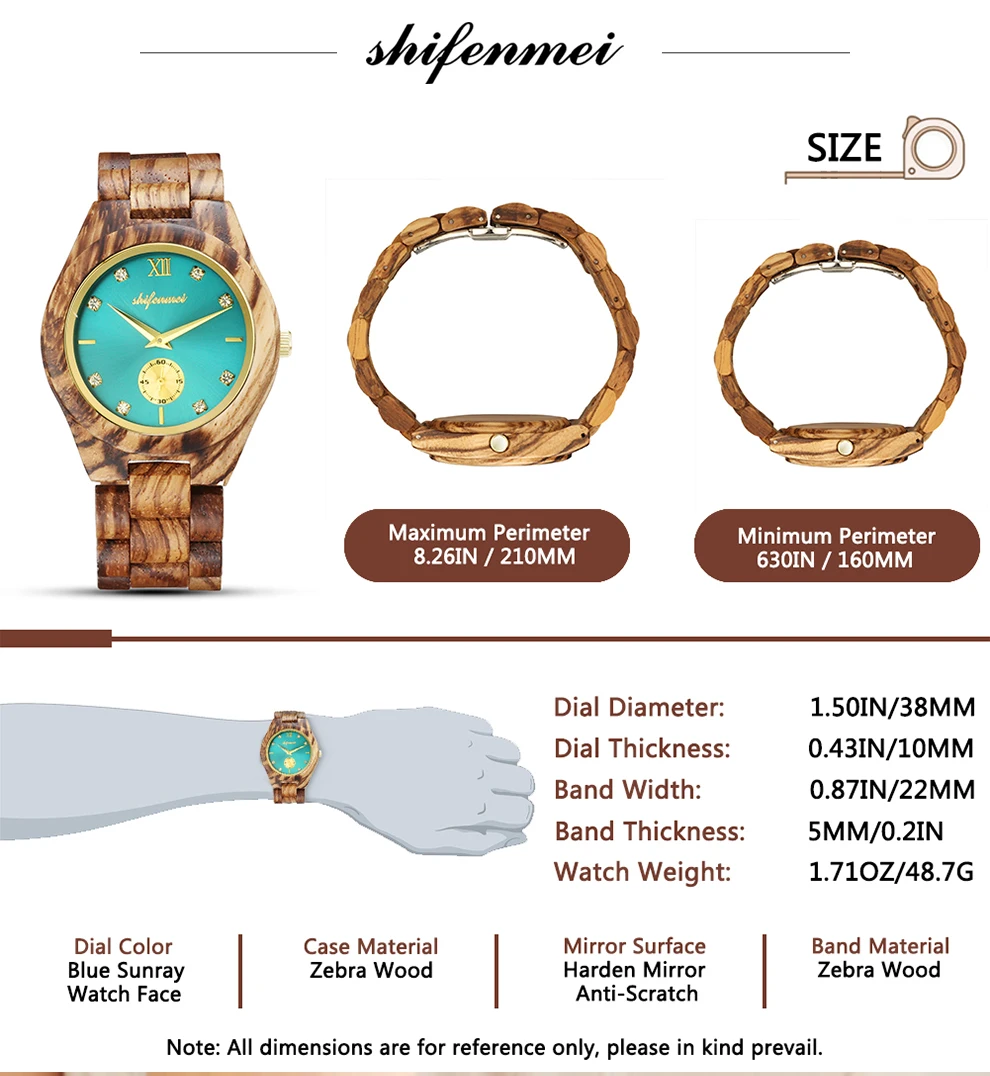 Shifenmei Watches Women Fashion Watch Wood Watches Woman Top Luxury Brand Quartz Wristwatch Ladies Clock relogio feminino