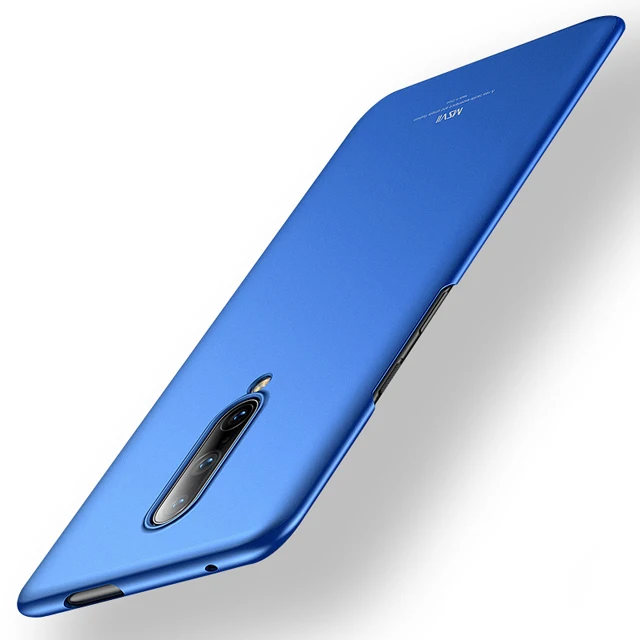 Для OnePlus 7 Pro Чехол MSVII Жесткий ПК полная защита Матовый чехол Ультратонкий с матовой поверхностью чехол для OnePlus7 OnePlus 7 6 6T чехол - Цвет: Blue