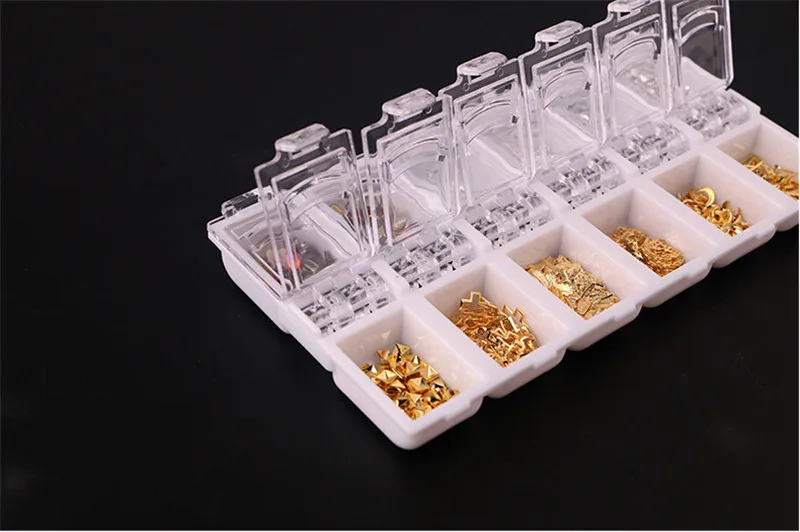 12 решеток отдельные отделения пустая коробка для хранения украшение ногтей