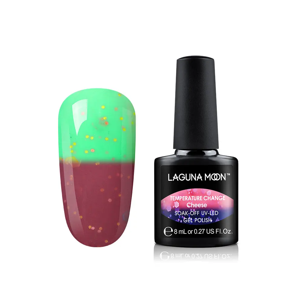Lagunamoon 8ml Cheese Change Color UV Gel Nail Polish Temperature Change Color Soak Off Nail Art Varnish Gellak Hybrid Lacquer - Цвет: 17