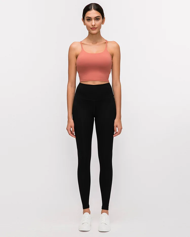 Imlario Классическая майка для занятий йогой Bralet, мягкая, облегающая, Спортзал Бодибилдинг, укороченный топ, пуш-ап, нейлон, однотонные тренировочные утягивающие майки