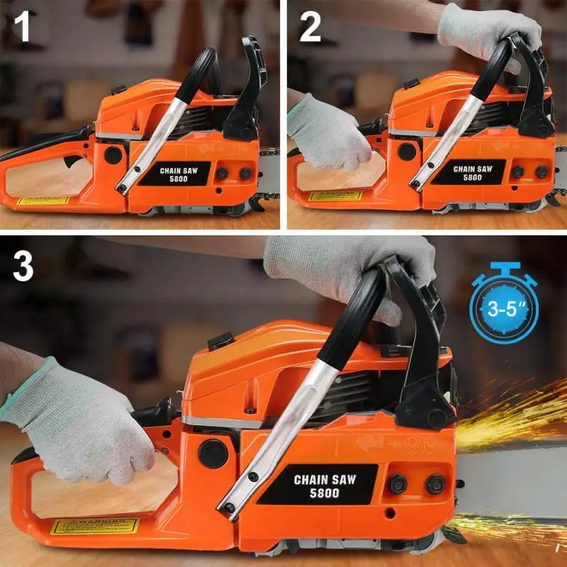 52CC бензиновая цепная пила Высокая мощность с воздушным охлаждением