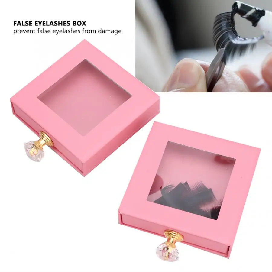 Коробка для хранения накладных ресниц 2 шт. коробка квадратный окно инструменты