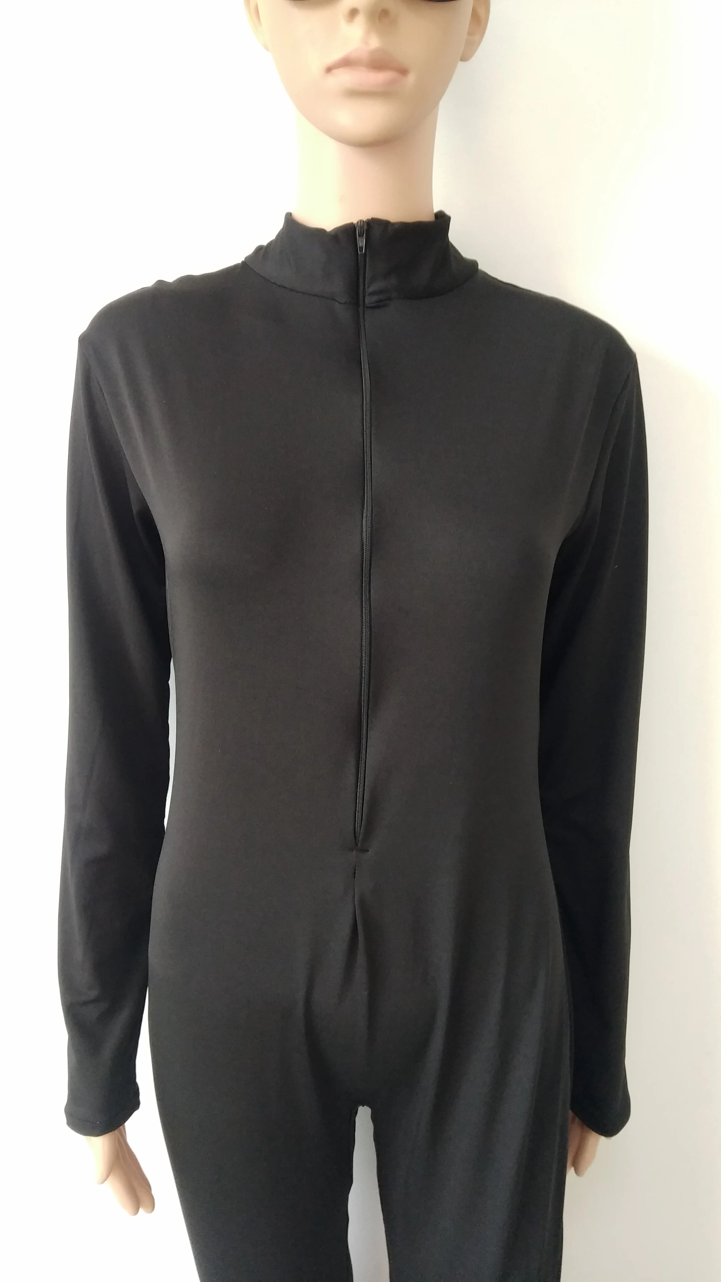 Женская одежда для вечеринки с передней молнией черный цвет модель