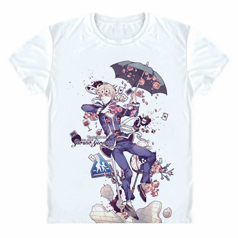 24 JoJo Необычные Приключения футболка дизайн Манга аниме футболка классная Новинка забавная футболка стиль для мужчин и женщин с принтом модная футболка - Цвет: 24