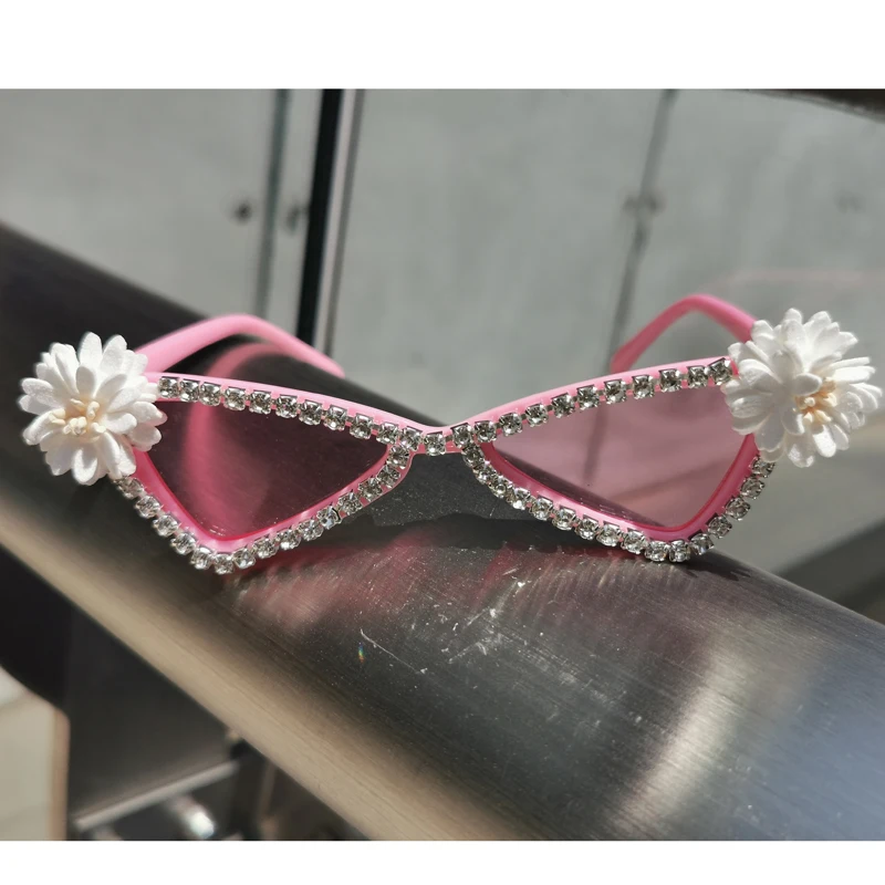 Солнцезащитные очки детские розовые кошачий глаз | Аксессуары для одежды