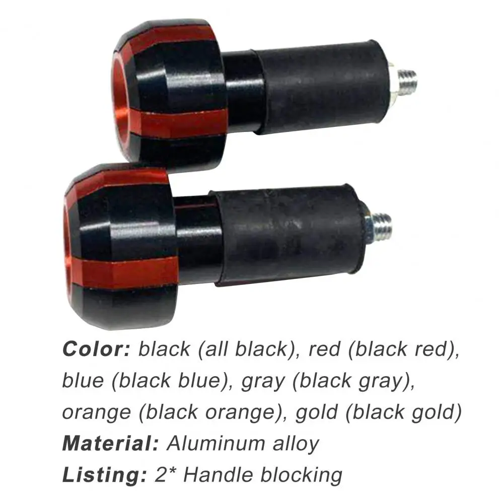 

Handle Plug Easy to Install Highly Protection Aluminium Alloy Strong Construction Bright-colored Handle Bar End for Bws Huanglon