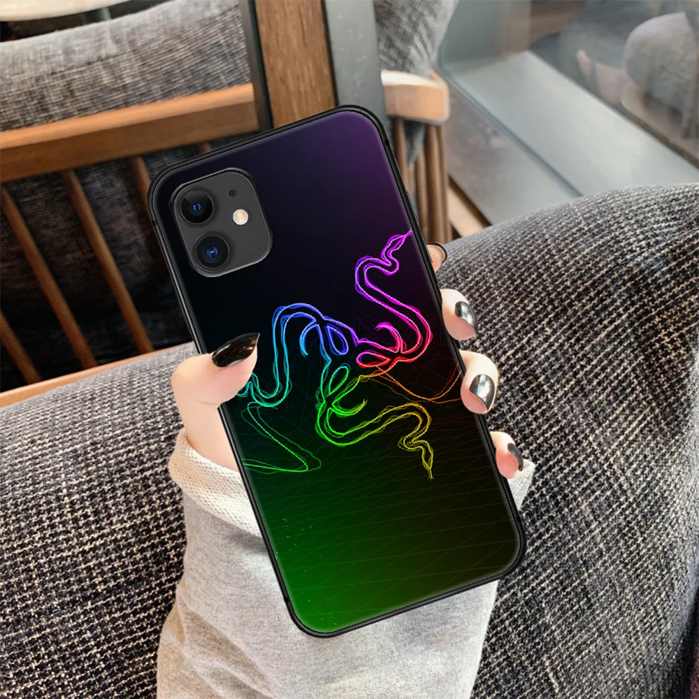 

Razer Snake Game Brand Phone Case Cover Hull For iphone 5 5s se 2020 6 6s 7 8 12 mini plus X XS XR 11 PRO MAX black Cover Soft