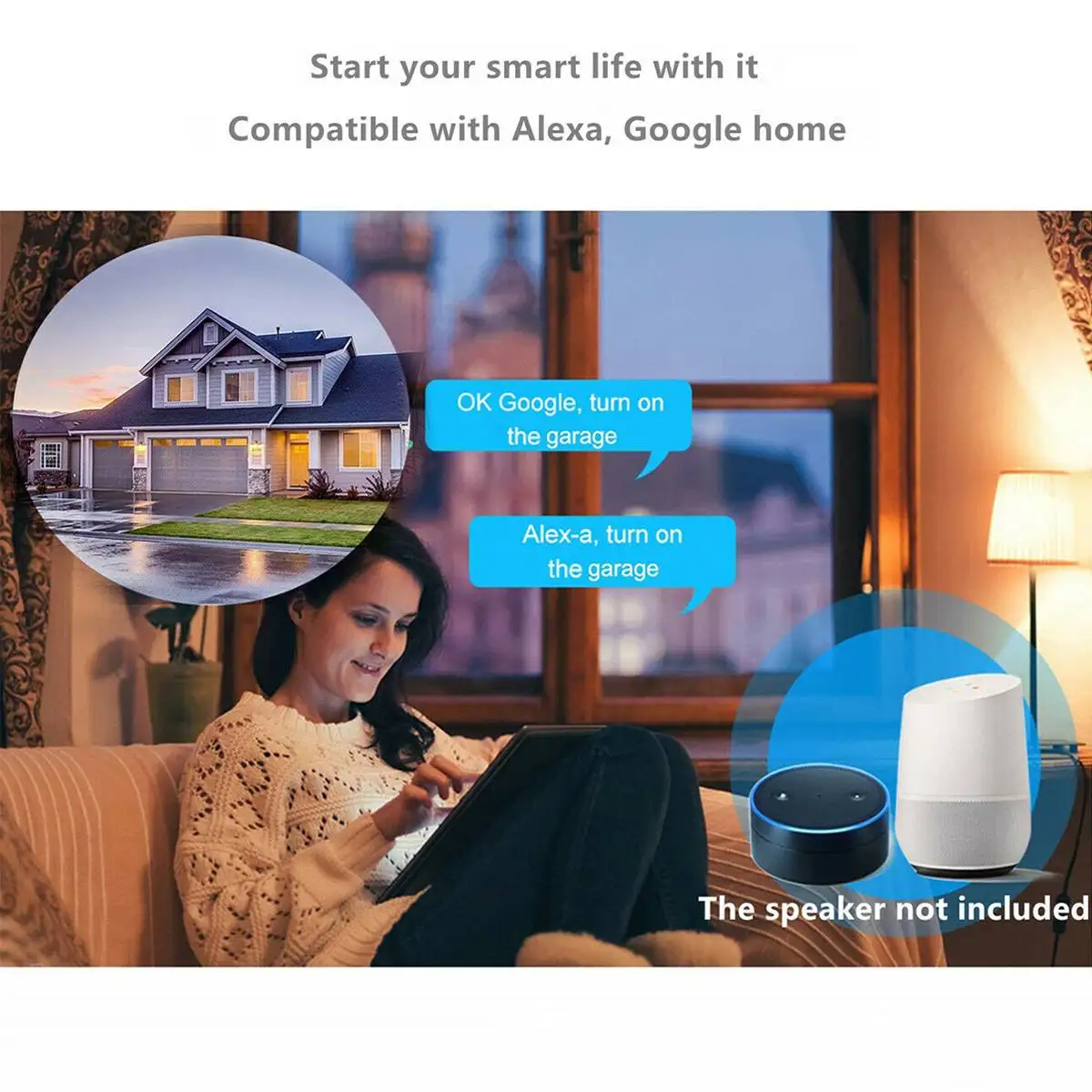 Wi-Fi электрическая дверь гаража ворот Реле Контроллер переключения Tuya умный дом Автоматическая Alexa Google Автоматизация дома