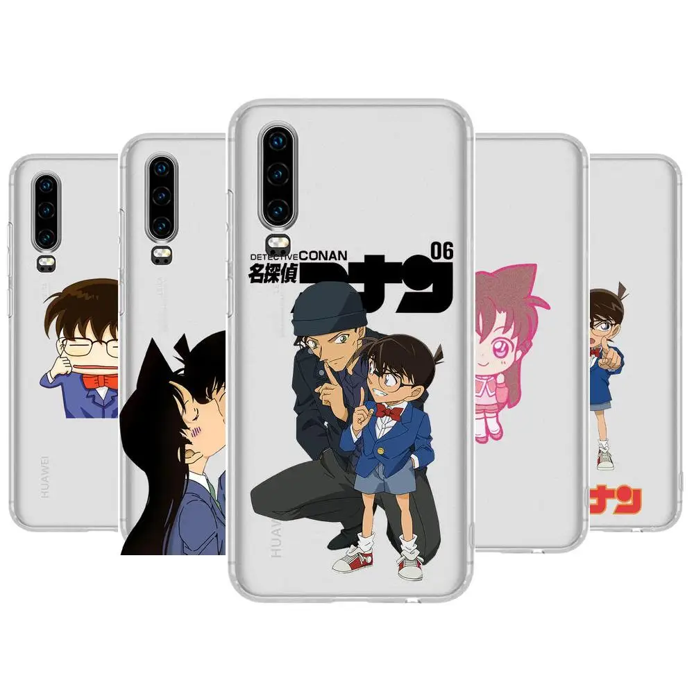 

Detective Conan Anime Transparent Clear Phone Case For Huawei Honor 20 10 9 8A 7 5T X Pro Lite 5G Etui Coque Hoesjes Comic Fa